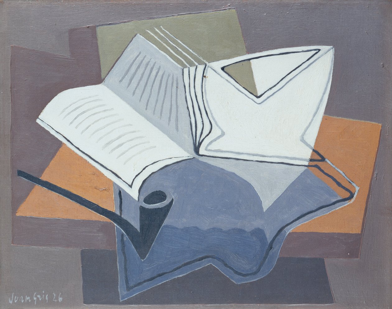 La pipa e il libro aperto da Juan Gris