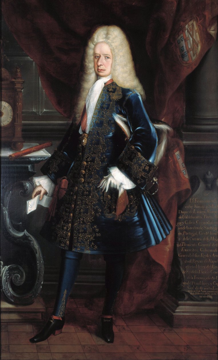 Ritratto del Viceré Duca di Linares da Juan Rodríguez Juárez