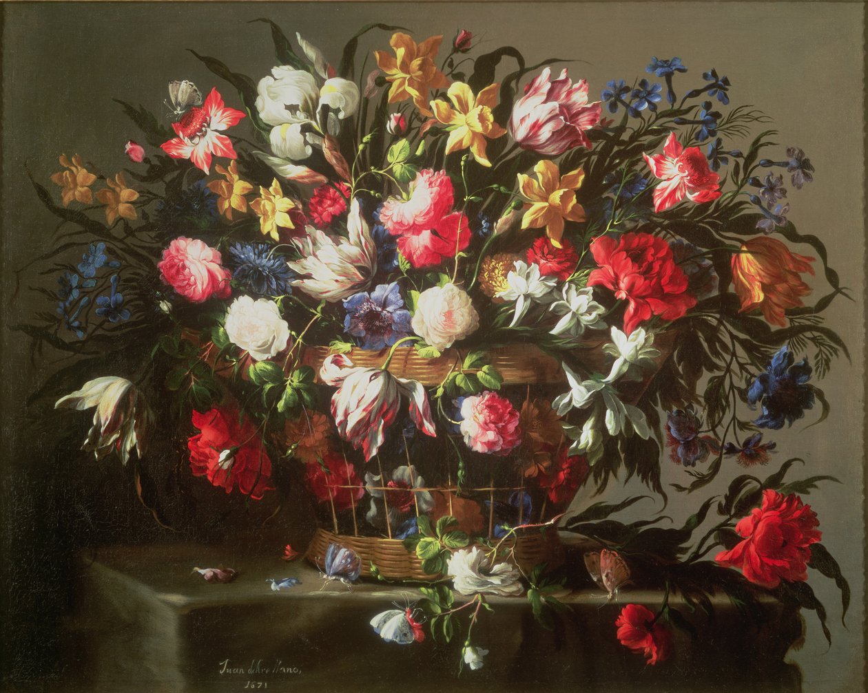 Cesto con Fiori da Juan de Arellano