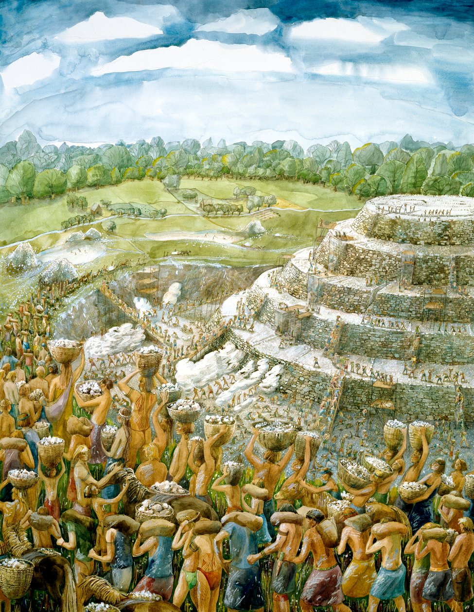 Collina di Silbury, c2400 a.C., c1990-2010 da Judith Dobie