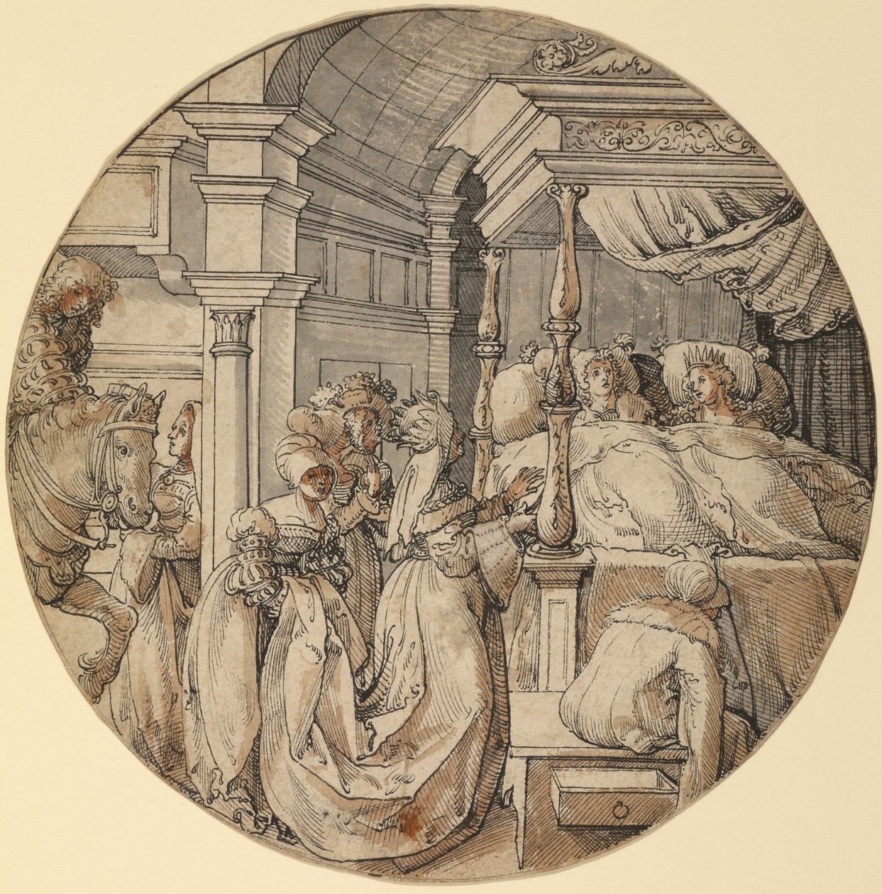 Bridal Scene da Jörg Breu the Elder