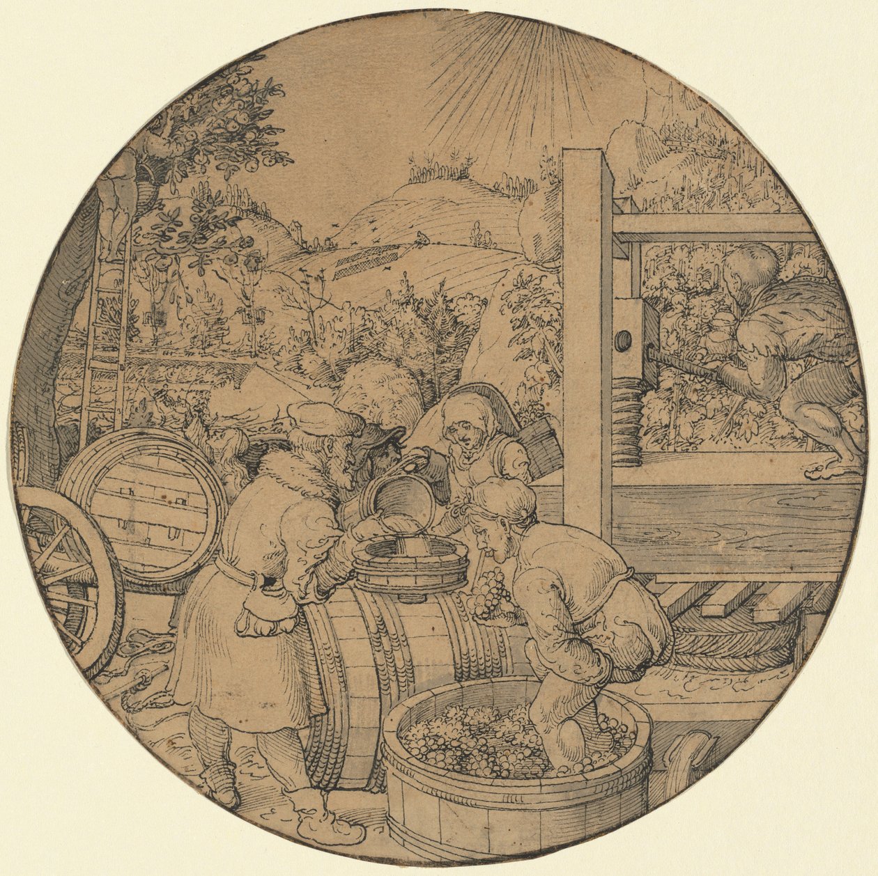 La vendemmia (settembre) da Jörg Breu the Elder