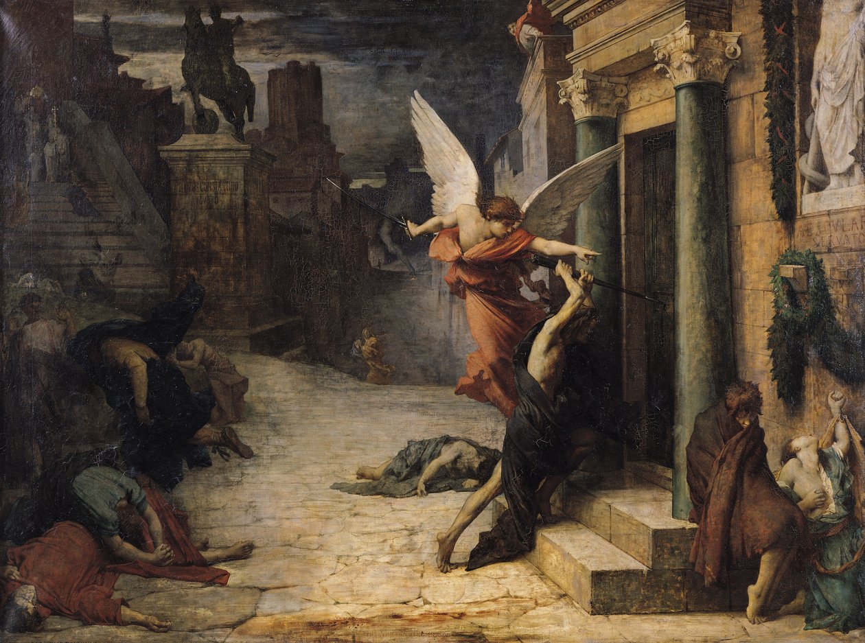 La peste a Roma, 1869 da Jules Elie Delaunay