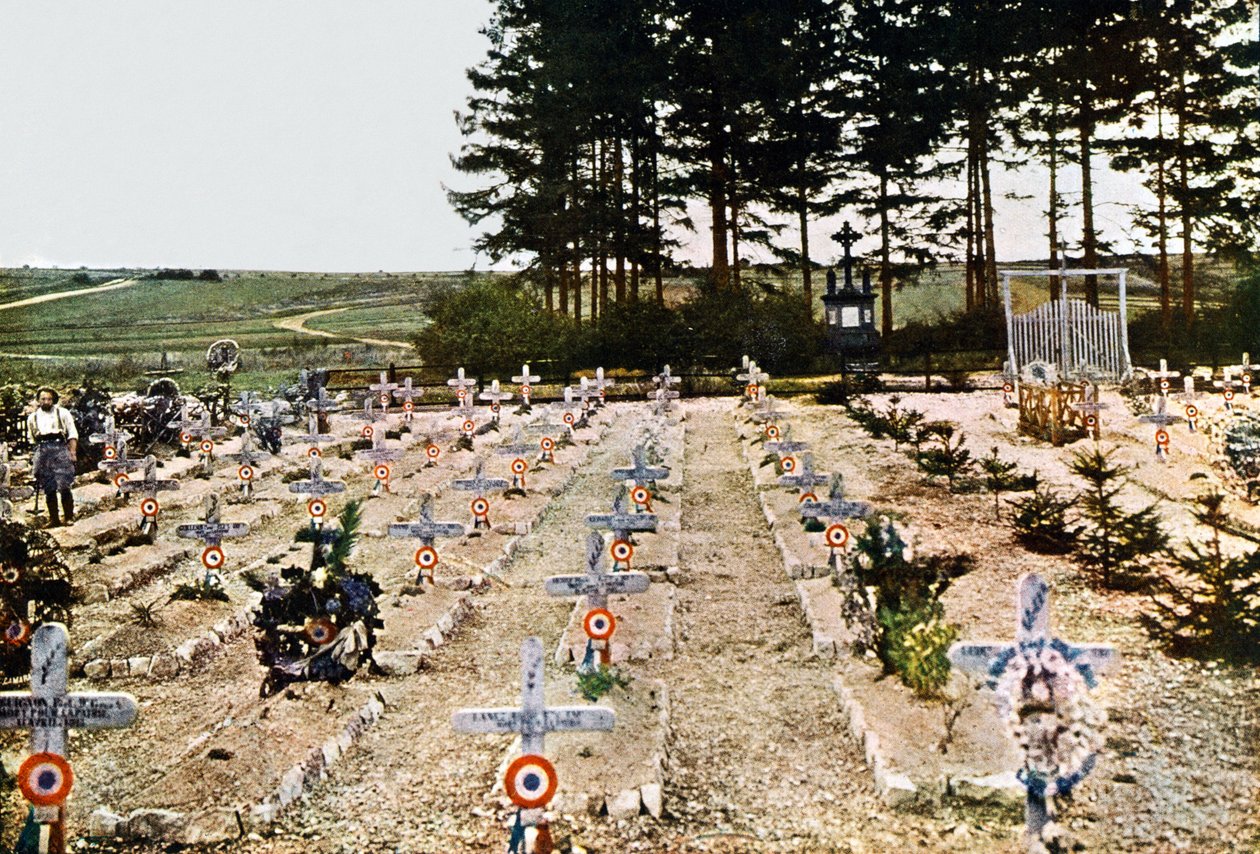 Un cimitero militare francese, Verdun, settembre 1916 da Jules Gervais Courtellemont