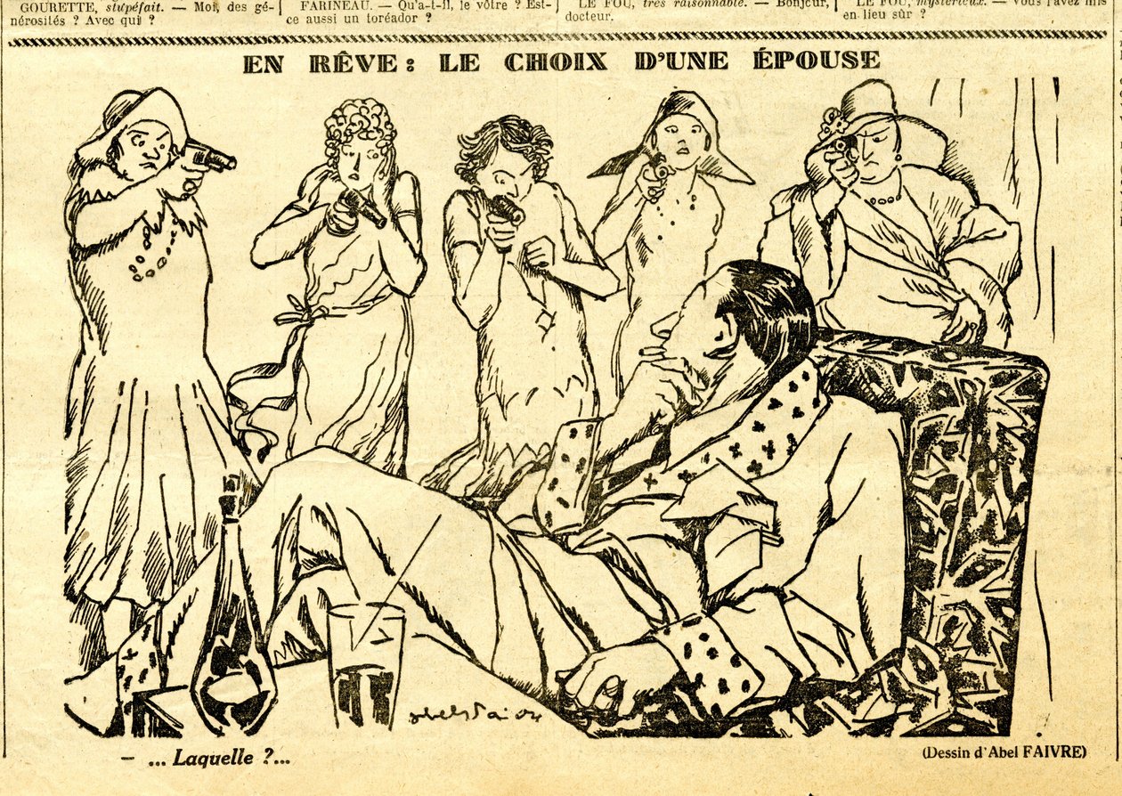 Candide, Satirico in N & B da Jules Abel Faivre