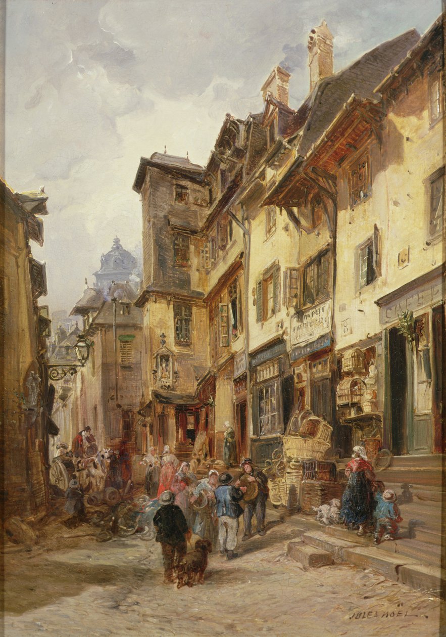 Scena di strada, Francia settentrionale da Jules Achille Noel