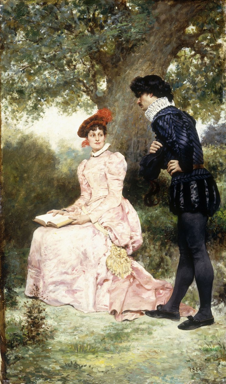 Una coppia in corteggiamento, 1880 da Jules Arsene Garnier