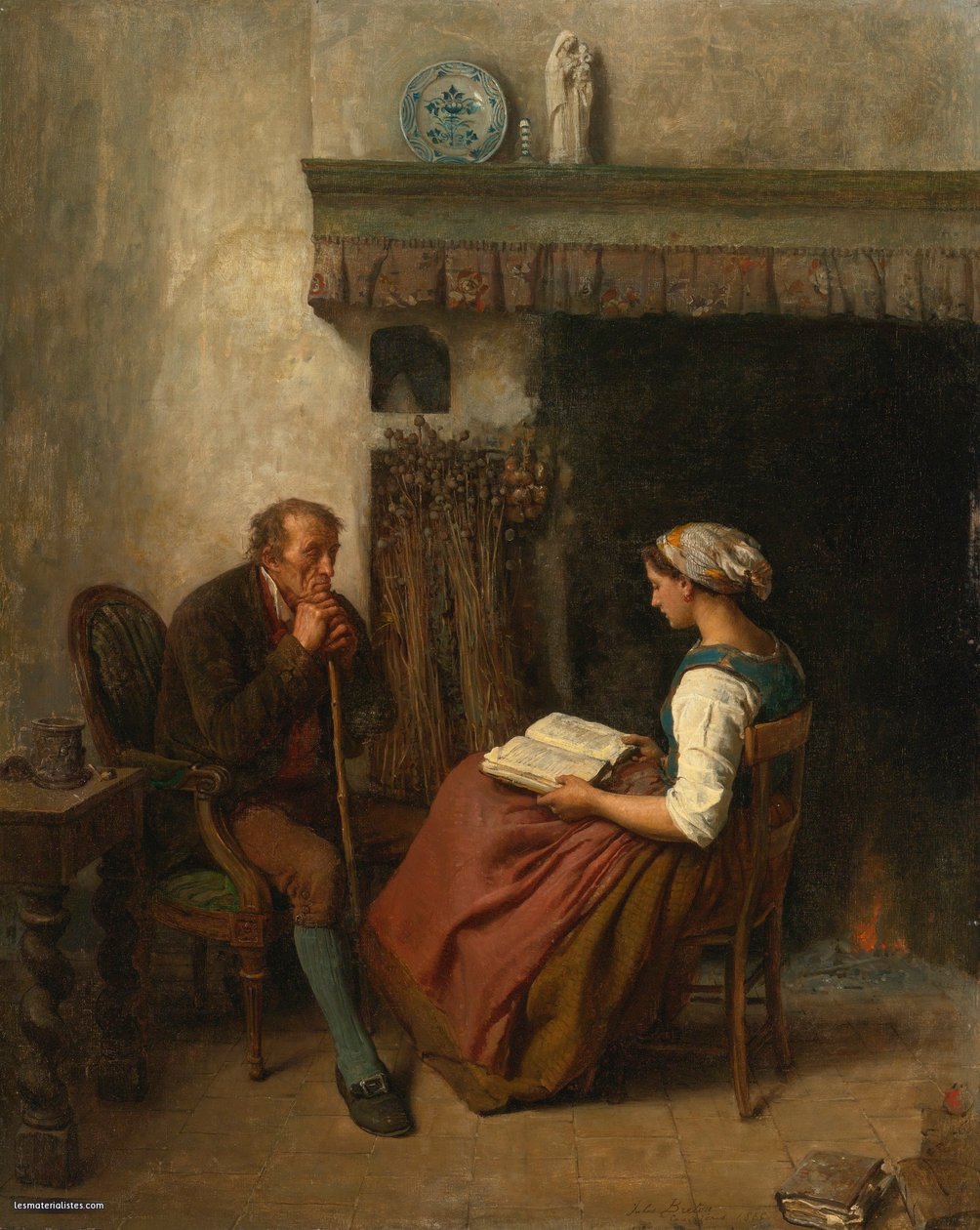 Jules Breton, 1865 - Lettura da Jules Breton