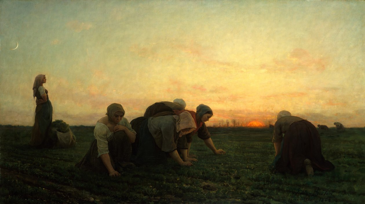 I Diserbatori, 1868 da Jules Breton