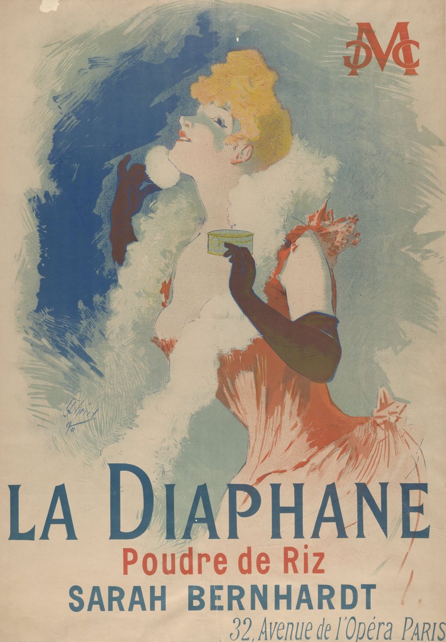 La Diaphane. Poudre de Riz, 1890 da Jules Cheret