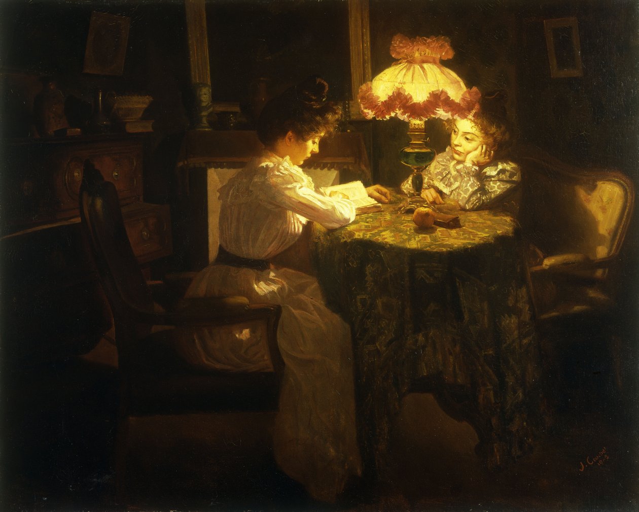 Luce della lampada da Jules Emile Crochet