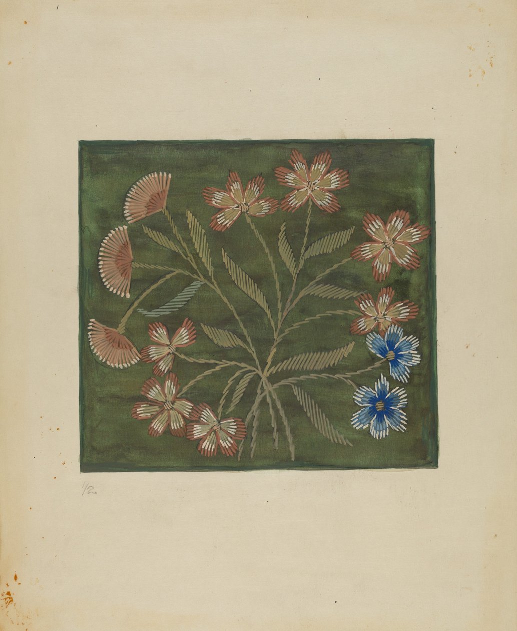 Coperta ricamata, c. 1936 da Jules Lefevere