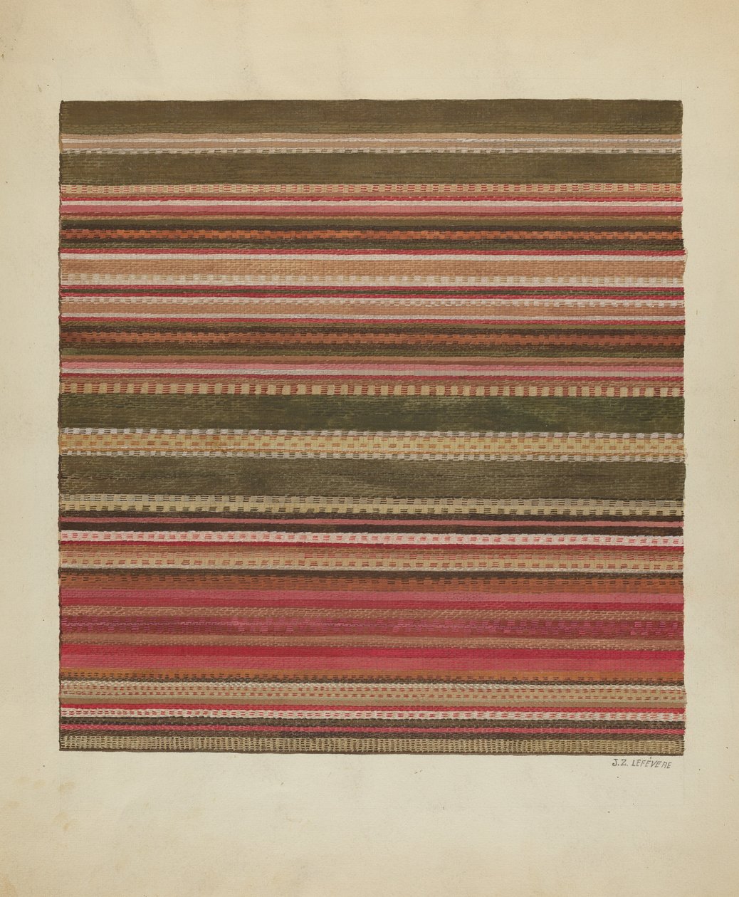 Tappeto tessuto a mano, c. 1936 da Jules Lefevere