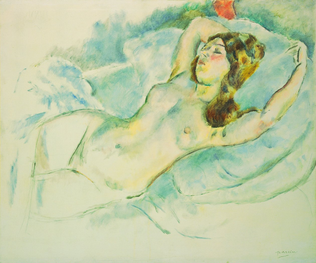 Donna nuda sdraiata, 1920-1925 da Jules Pascin