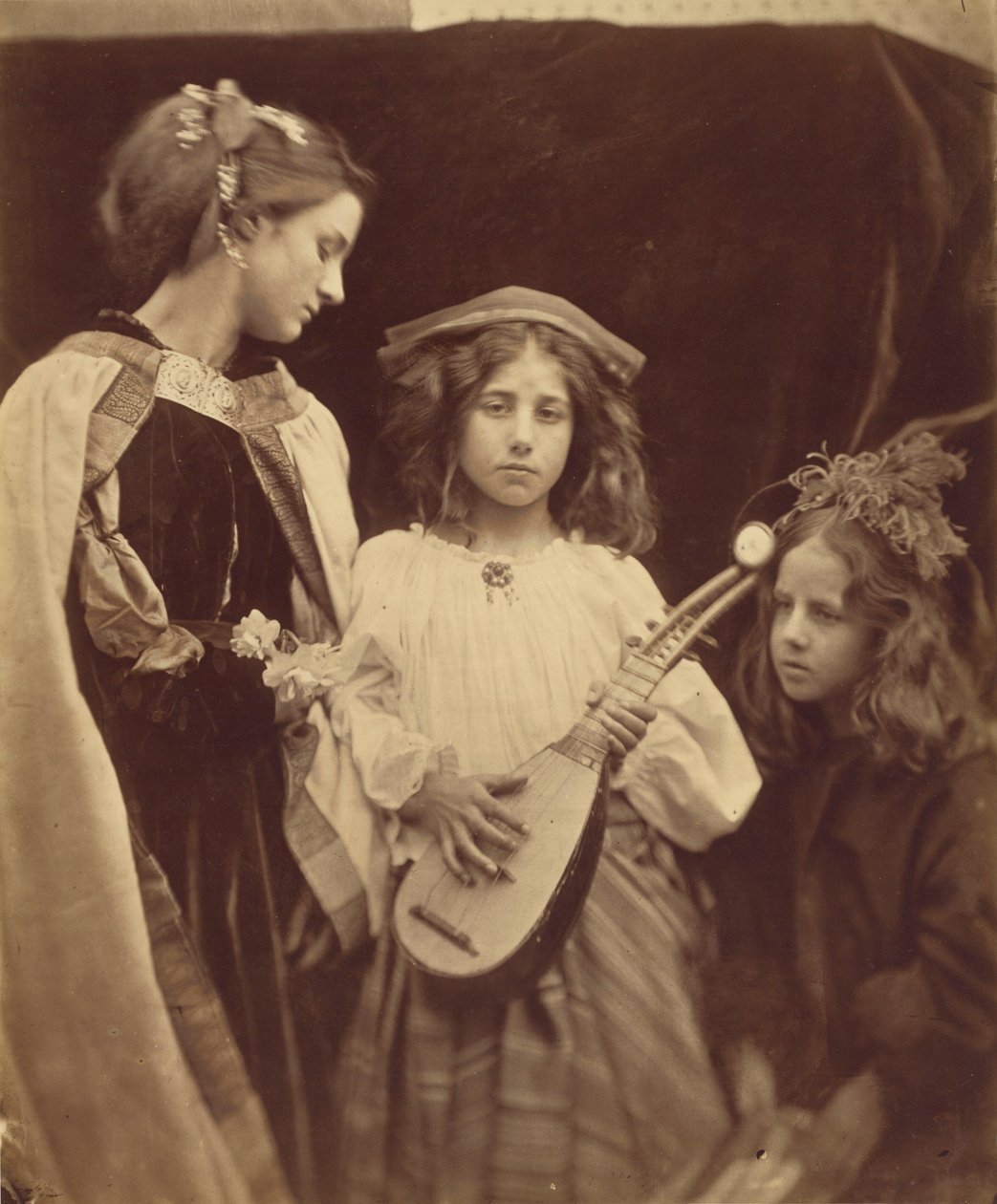 Gruppo di menestrelli, 1867 (foto) da Julia Margaret Cameron
