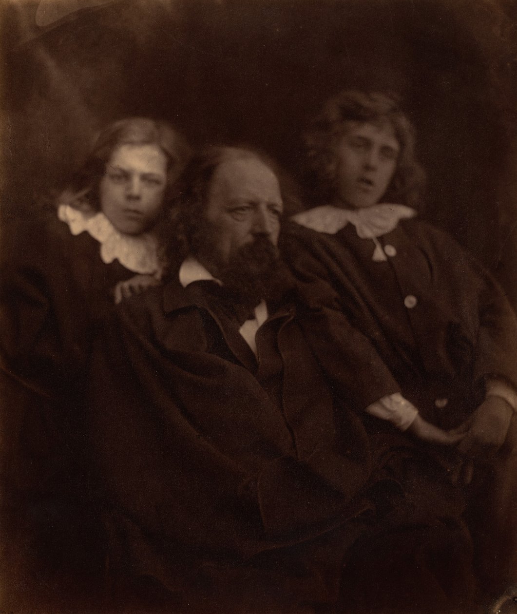 Alfred Tennyson con i suoi figli, 1865 (foto) da Julia Margaret Cameron