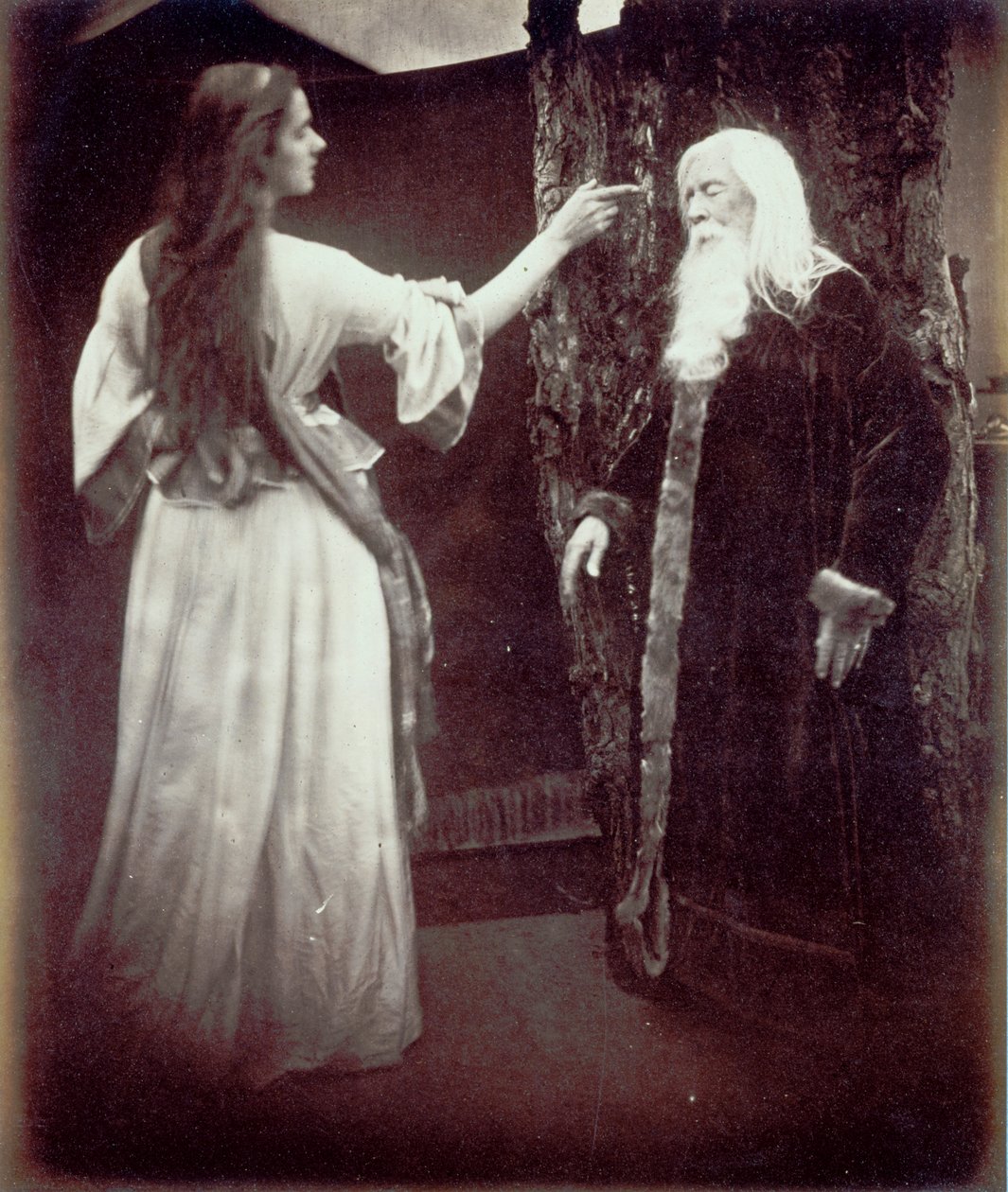 Vivien e Merlino da Julia Margaret Cameron