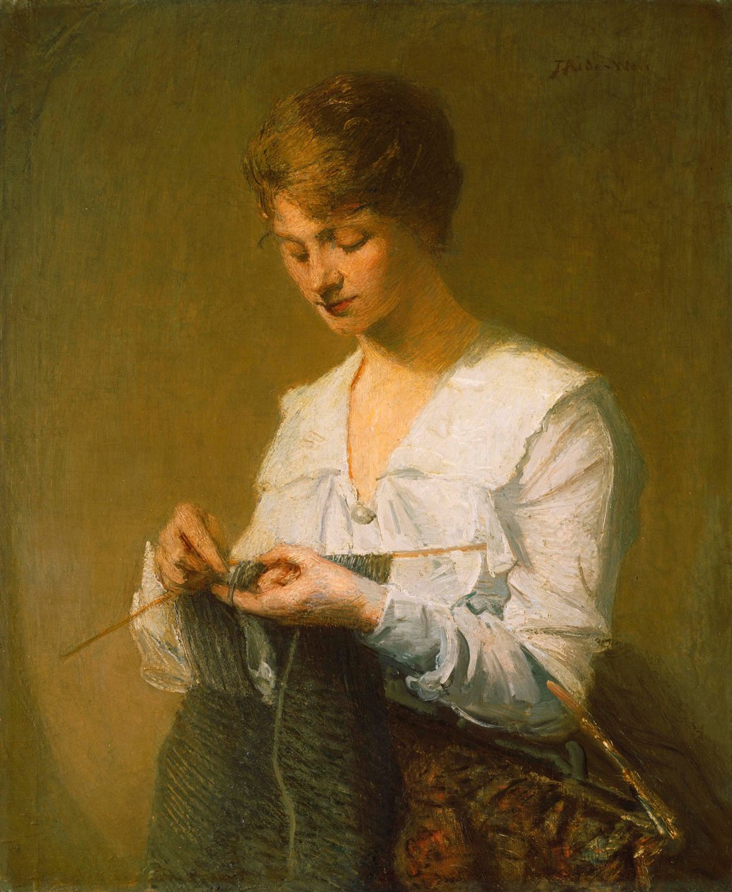 Lavorando a maglia per i soldati da Julian Alden Weir