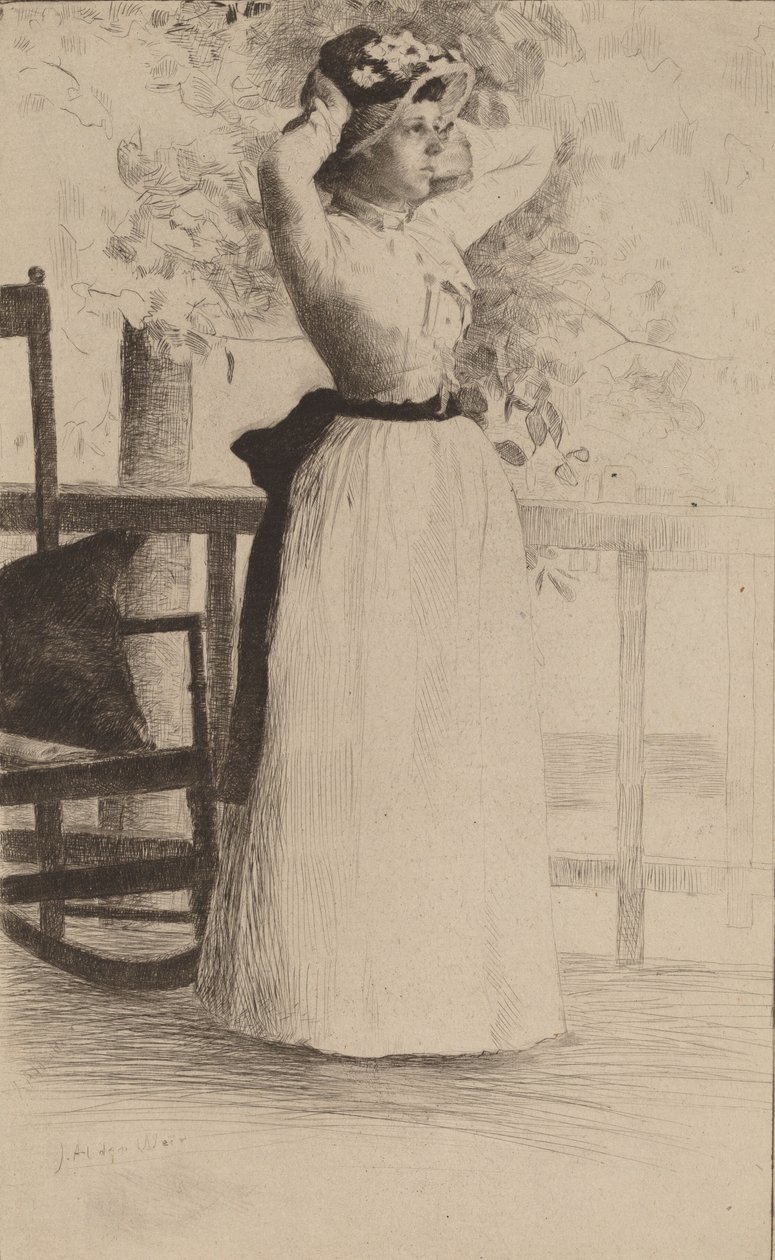Ritratto di Miss Hoe, 1889 da Julian Alden Weir