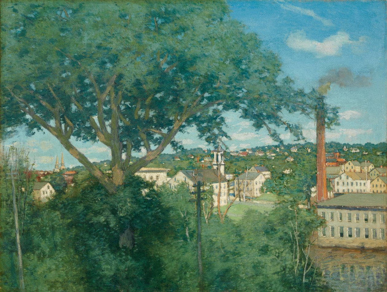 Il villaggio della fabbrica, 1897 da Julian Alden Weir