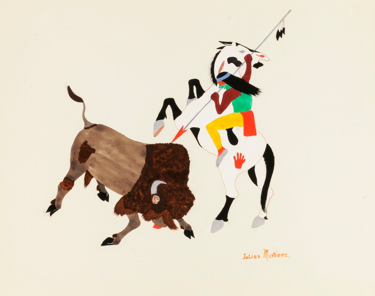 Cacciatore di bufali, ca. 1920-1925 da Julian Martinez