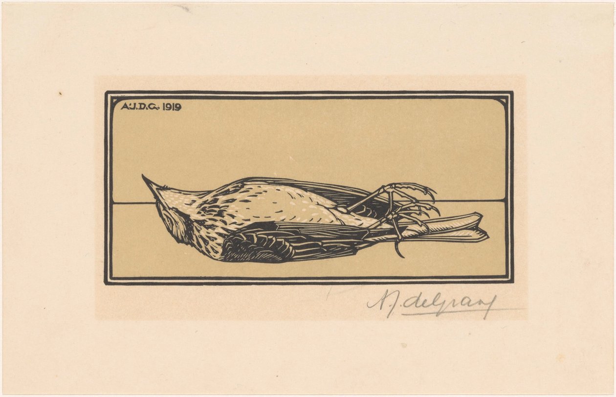 Uccellino morto da Julie de Graag (signed by artist)