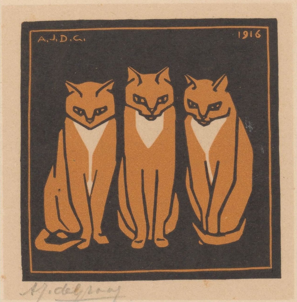 Tre gatti da Julie de Graag (signed by artist)