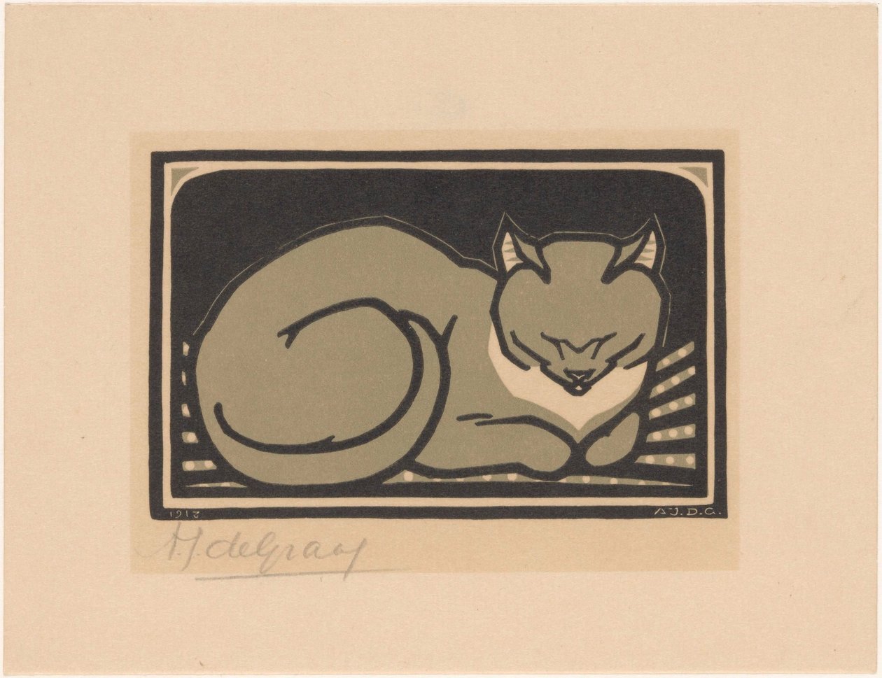 Gatto che dorme da Julie de Graag (signed by artist)