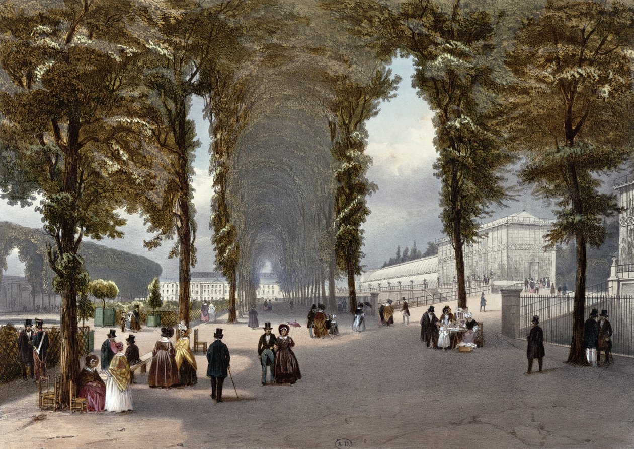 Veduta di Parigi: le Jardin des Plantes, c.1840 da Jean Jacottet