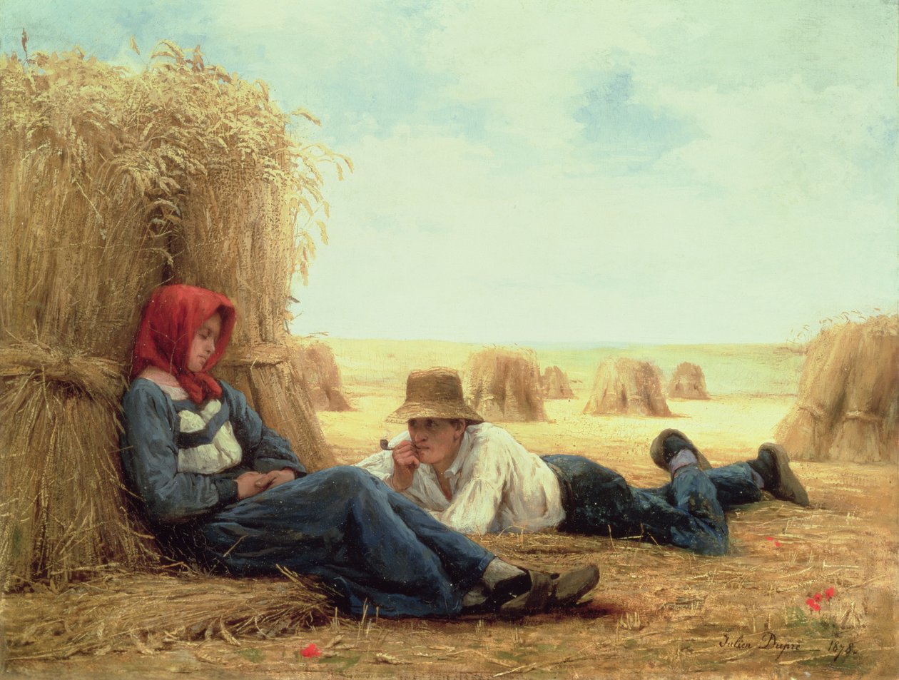 Tempo di raccolto, 1878 da Julien Dupre