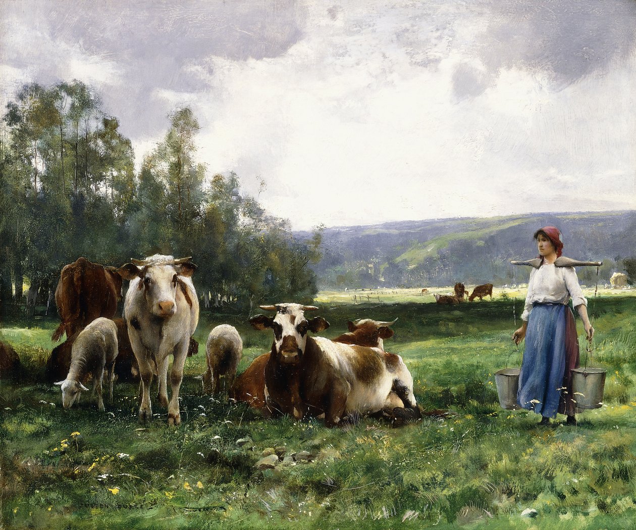 Il pascolo delle mucche da Julien Dupre