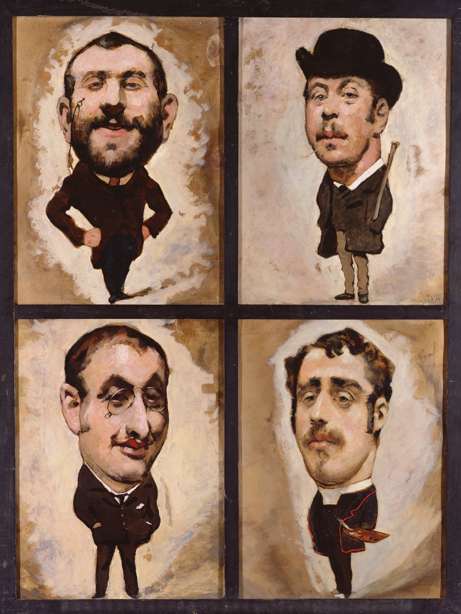 Quattro caricature, 1882-83 da Julius Mandes Price