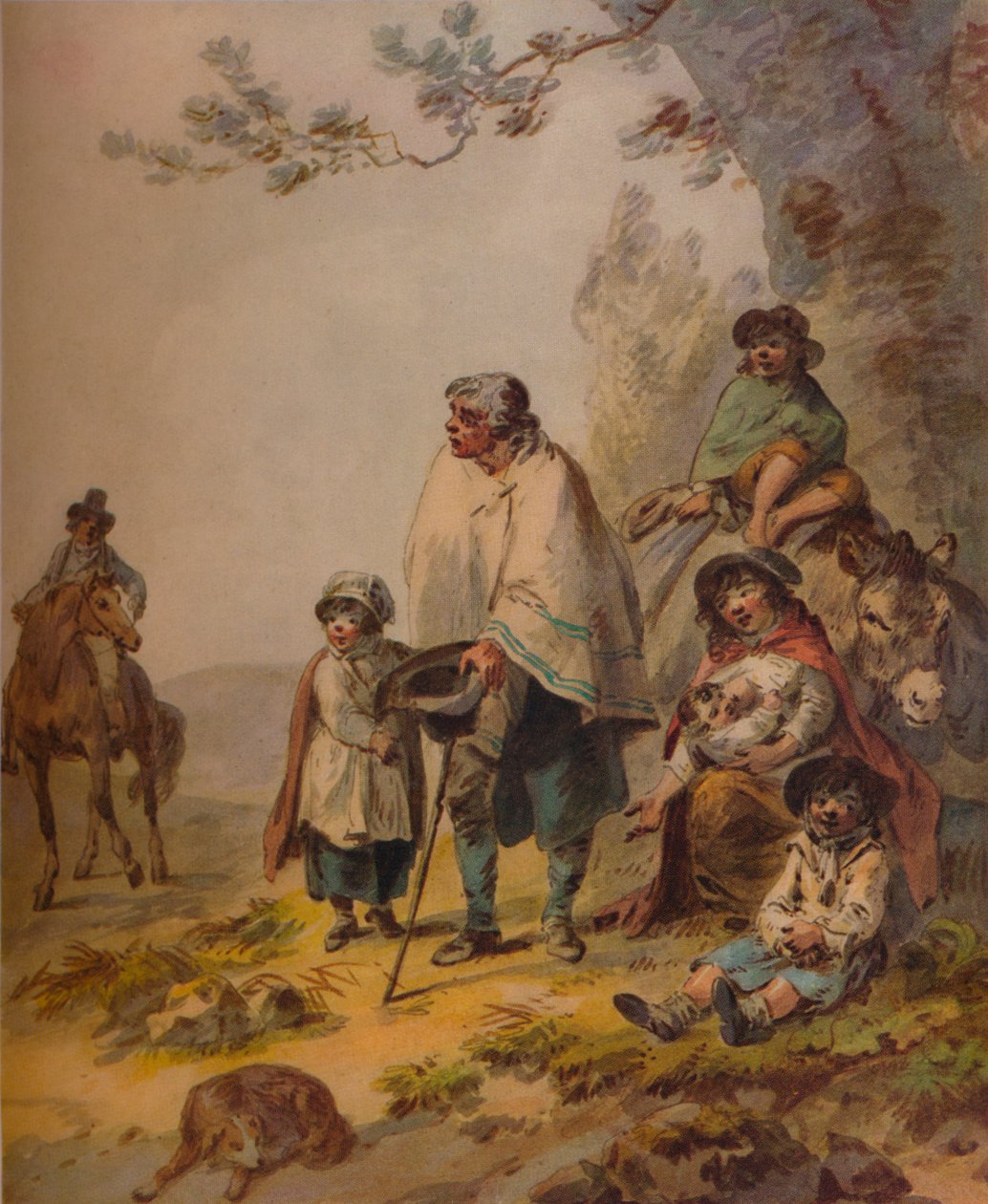 Zingari mendicanti, c1795 da Julius Caesar Ibbetson