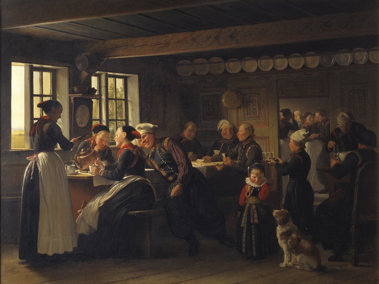 Episodio di una festa ad Amager da Julius Exner