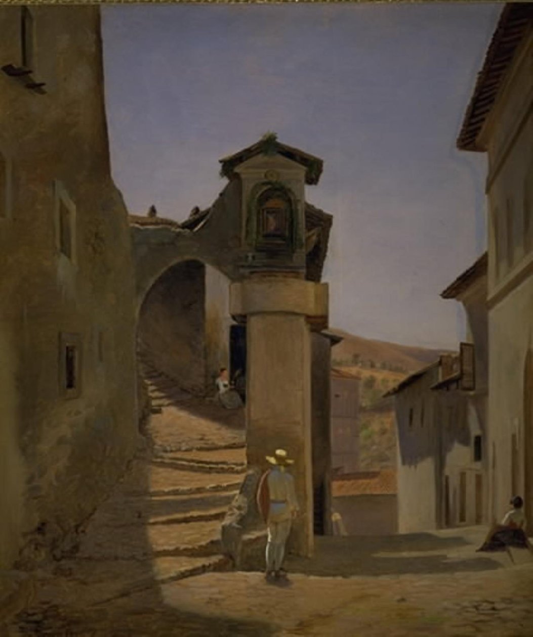 Scena di strada a Subiaco, Italia da Julius Friedlænder