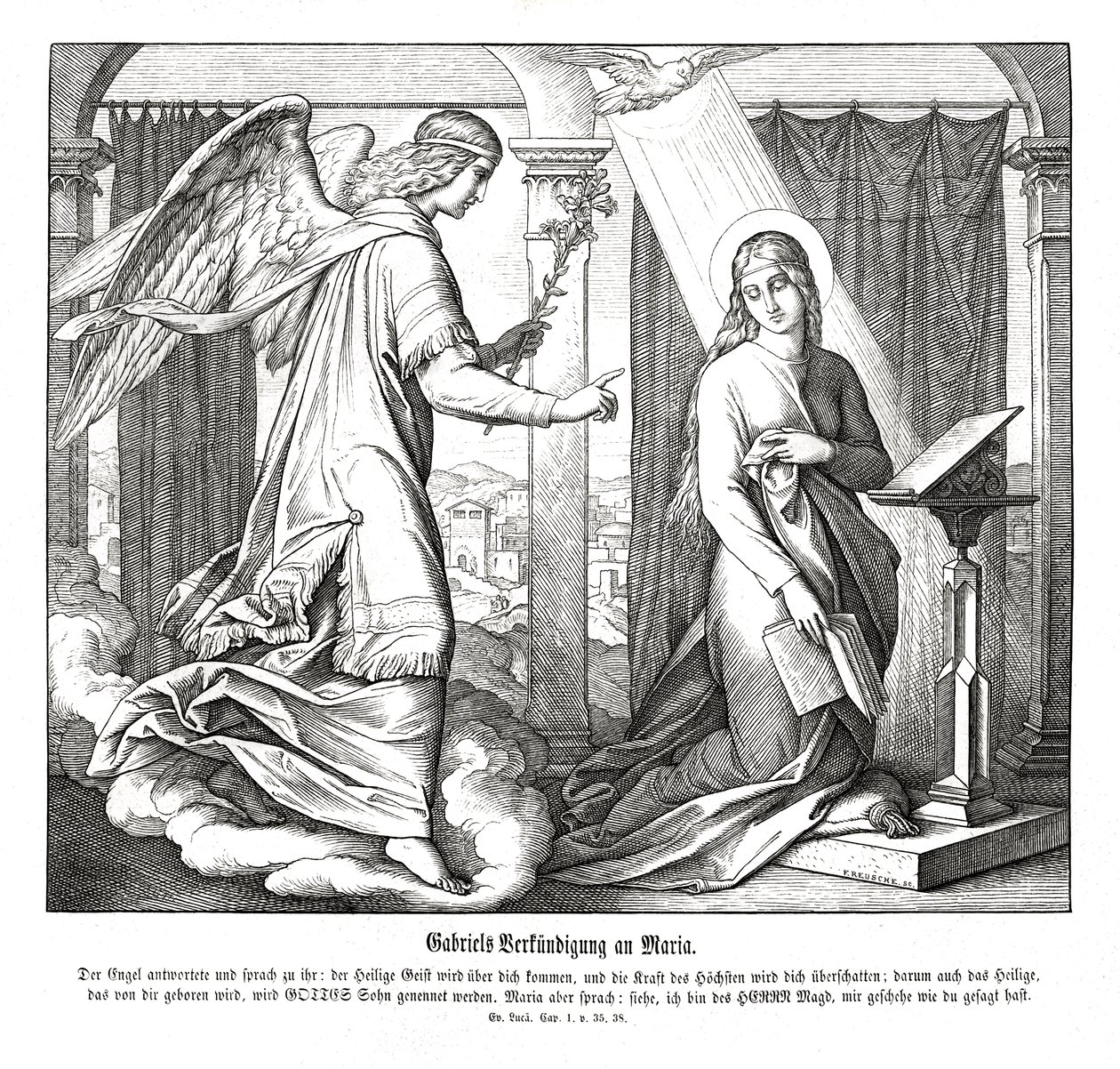 Annunciazione, Vangelo di Luca da Julius Schnorr von Carolsfeld