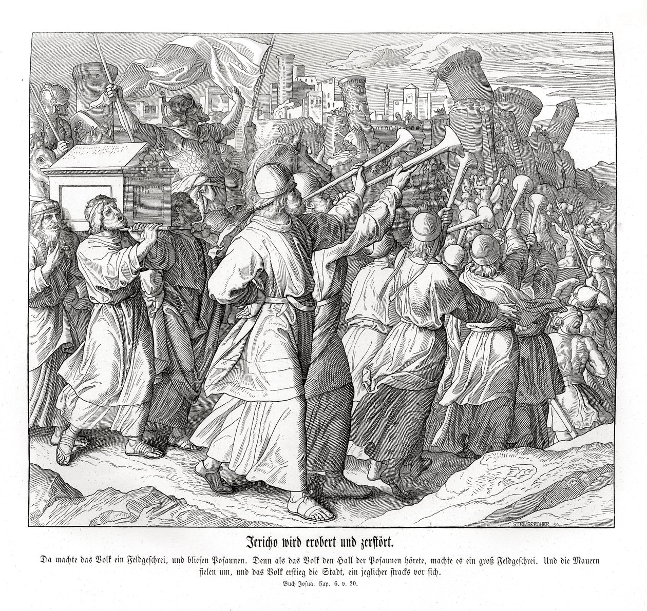 La caduta di Gerico, Giosuè da Julius Schnorr von Carolsfeld