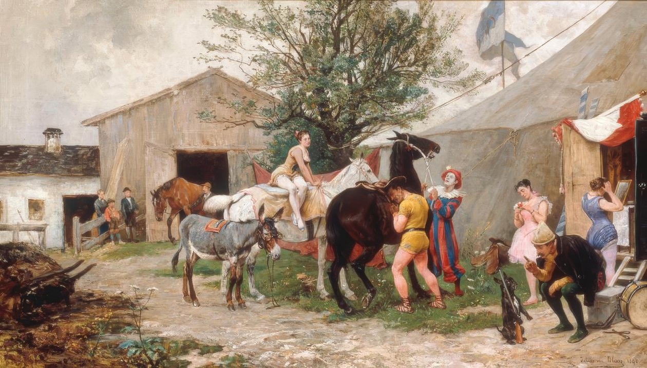 Il circo da Julius von Blaas