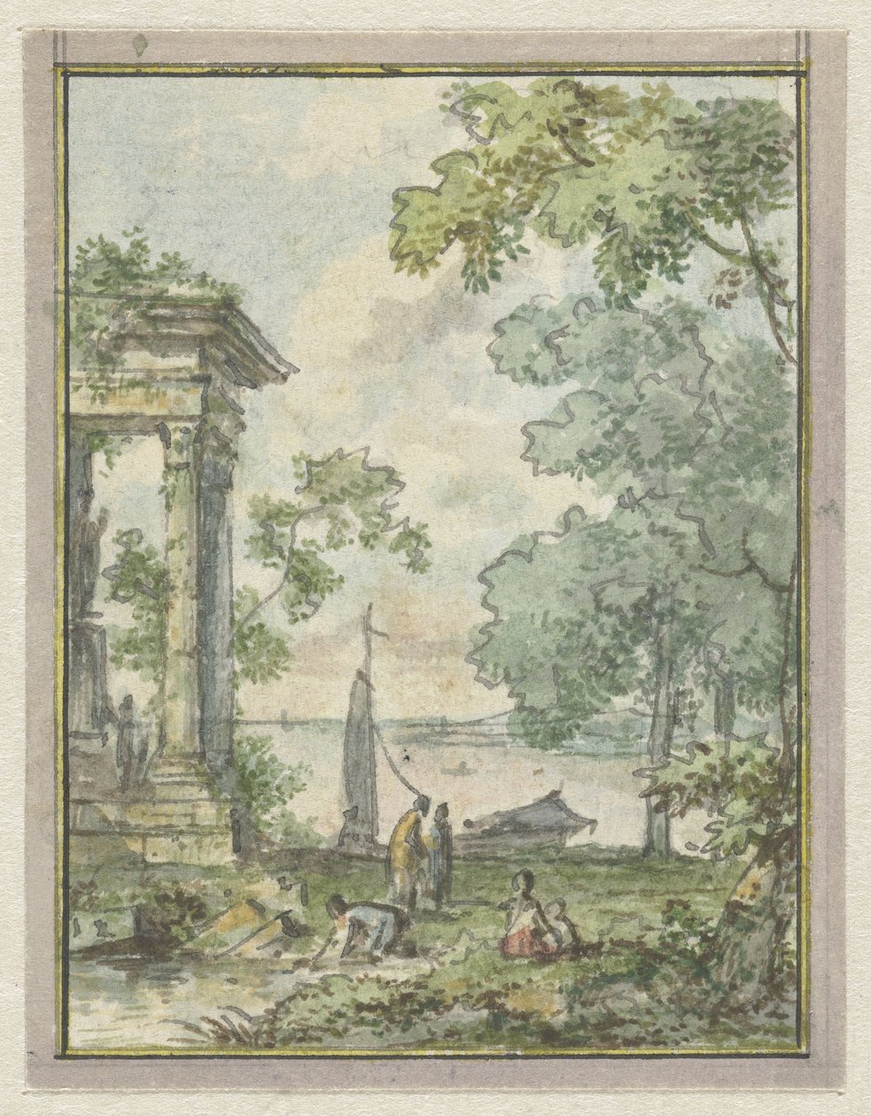 Paesaggio con rovina di un tempio da Jurriaan Andriessen