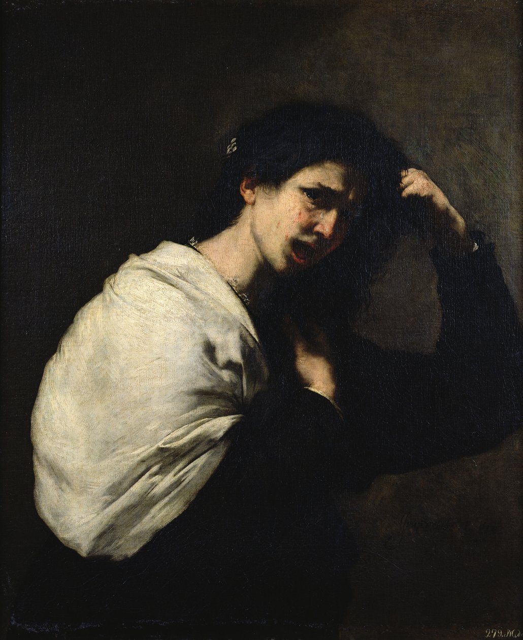 Una donna disperata, 1638 da Jusepe de Ribera