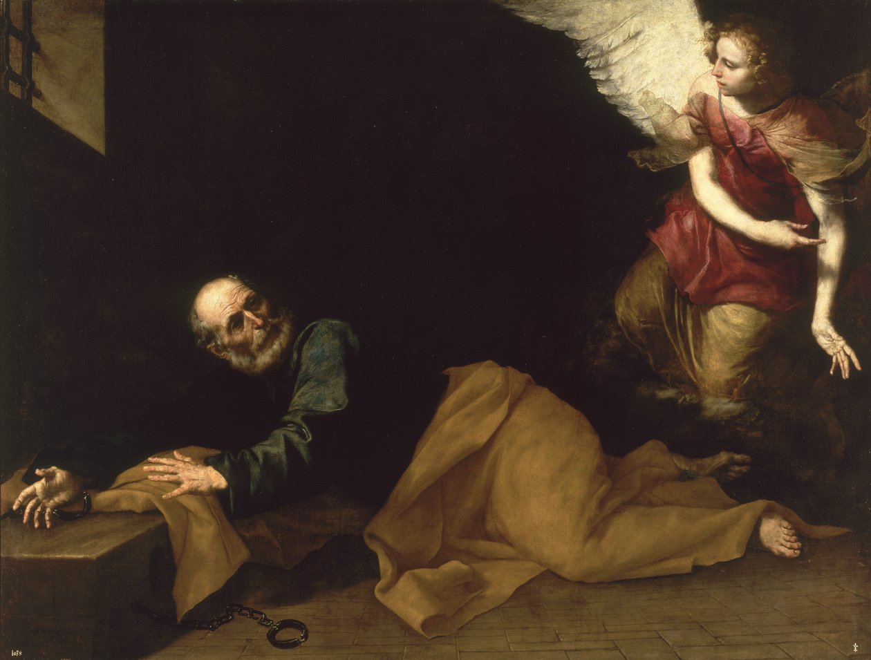 San Pietro Liberato da un Angelo, 1639 da Jusepe de Ribera