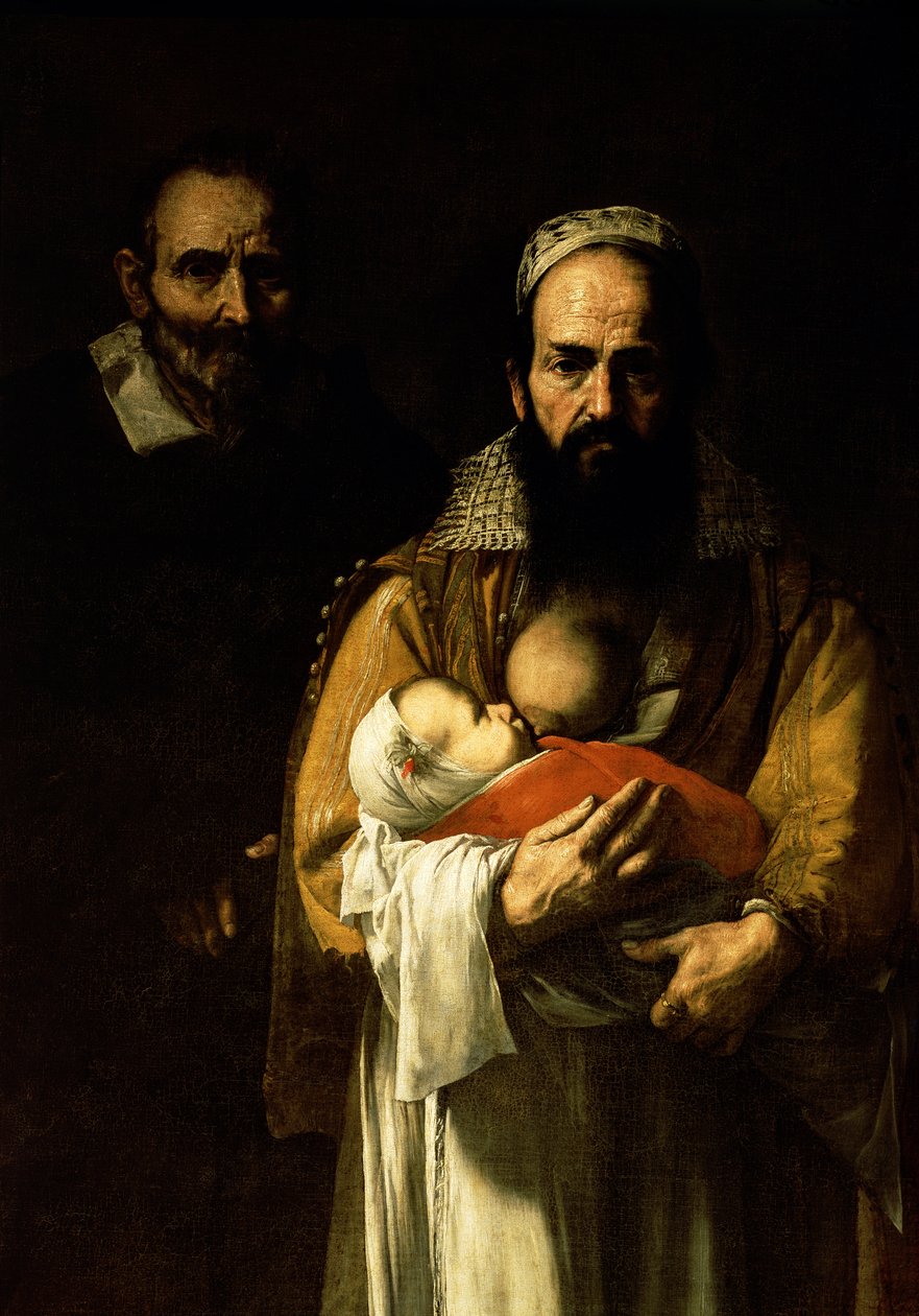 La donna barbuta che allatta, 1631 (dettaglio) da Jusepe de Ribera