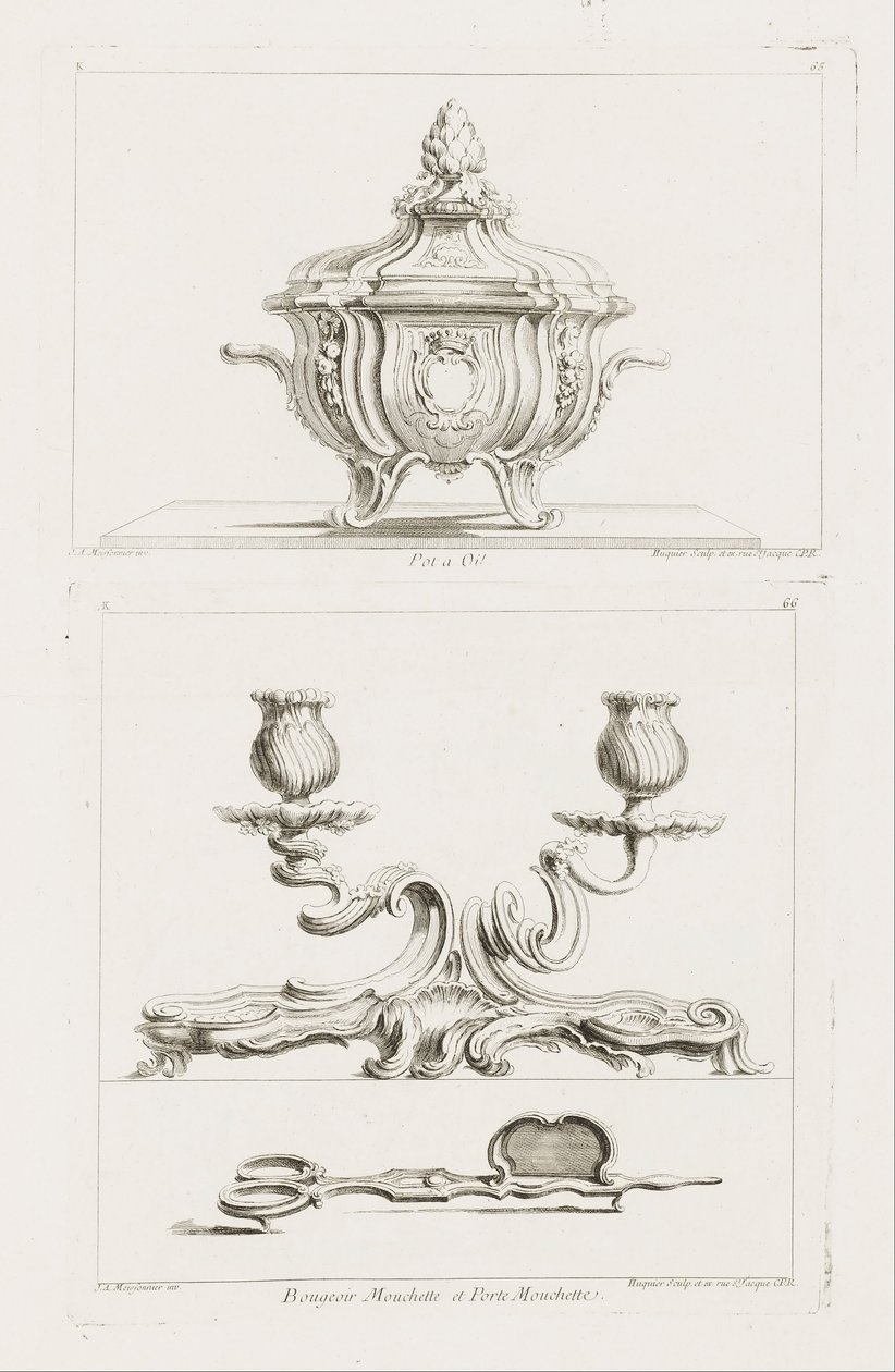 Pot a Oil., Terrina, 5ª tavola da Juste Aurèle Meissonnier