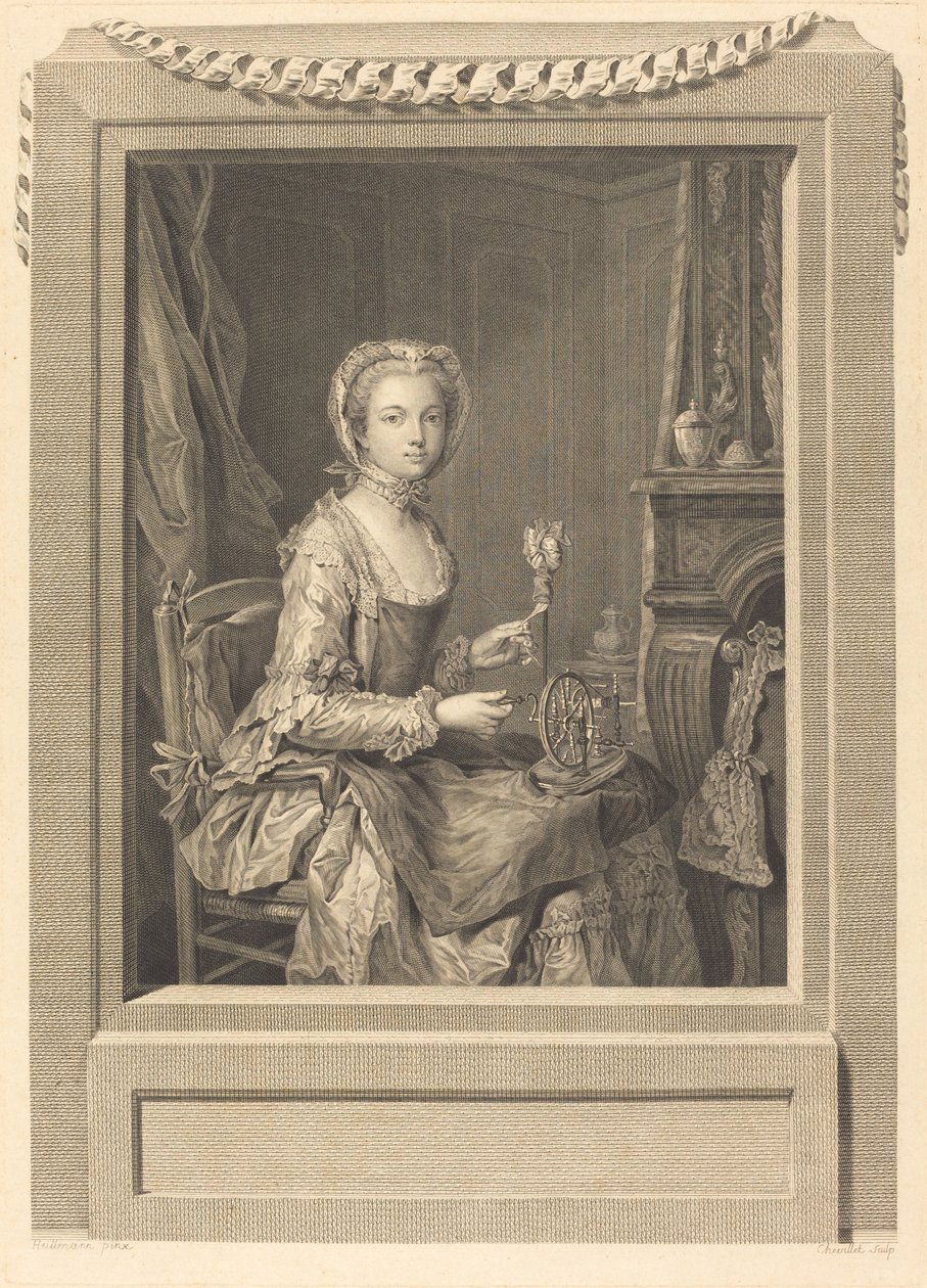 Mademoiselle sua sorella da Juste Chevillet after Jean Gaspard Heilmann