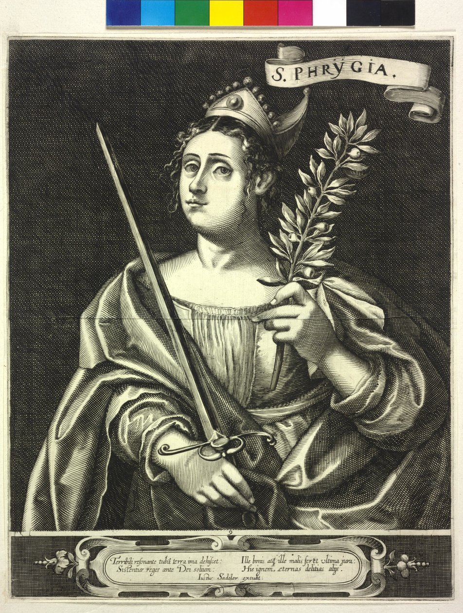 Incisione di Justus Sadeler Sibilla frigia (incisione) da Justus Sadeler