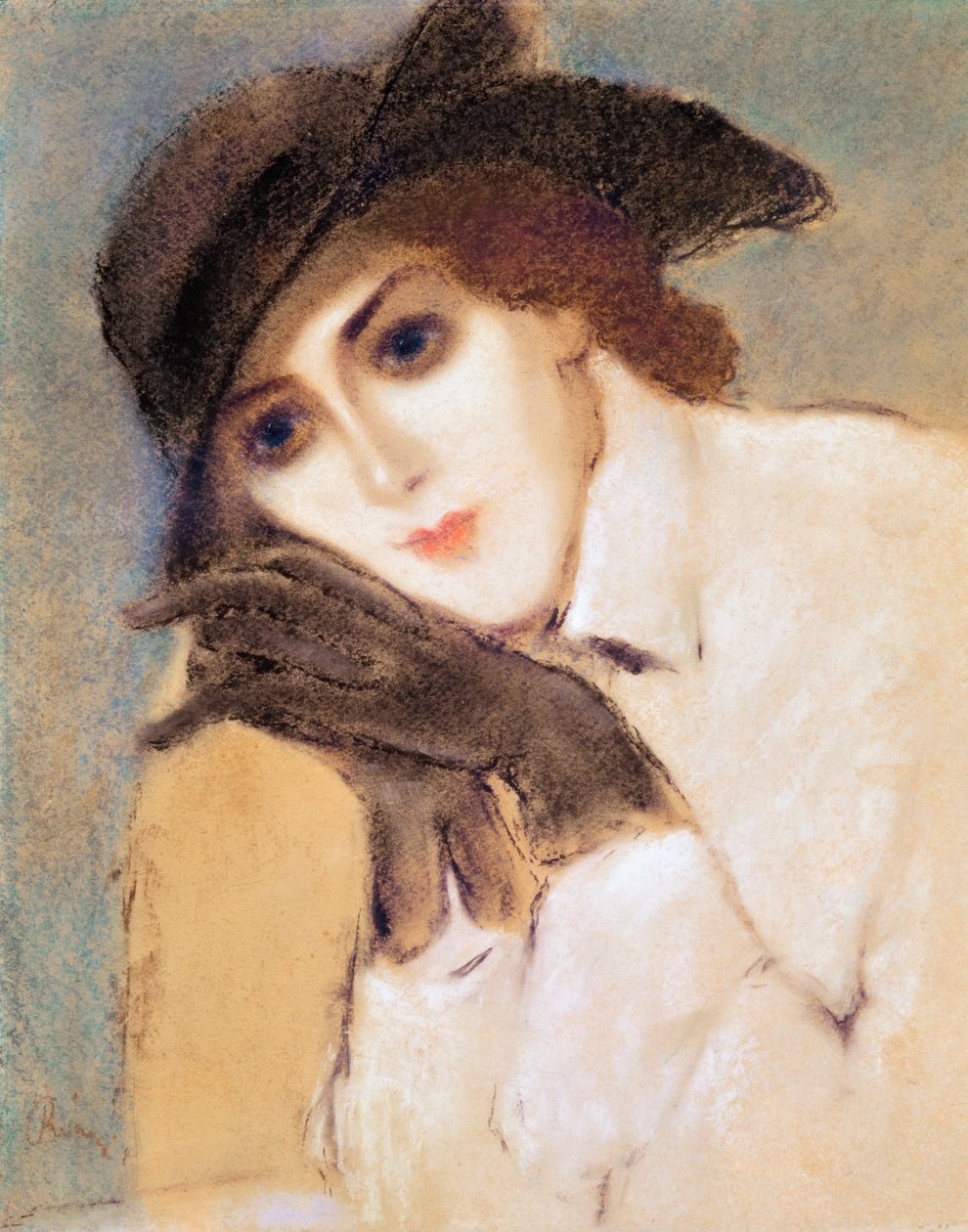 Donna con guanti neri (Ritratto di Zorka Banyai) da József Rippl Rónai