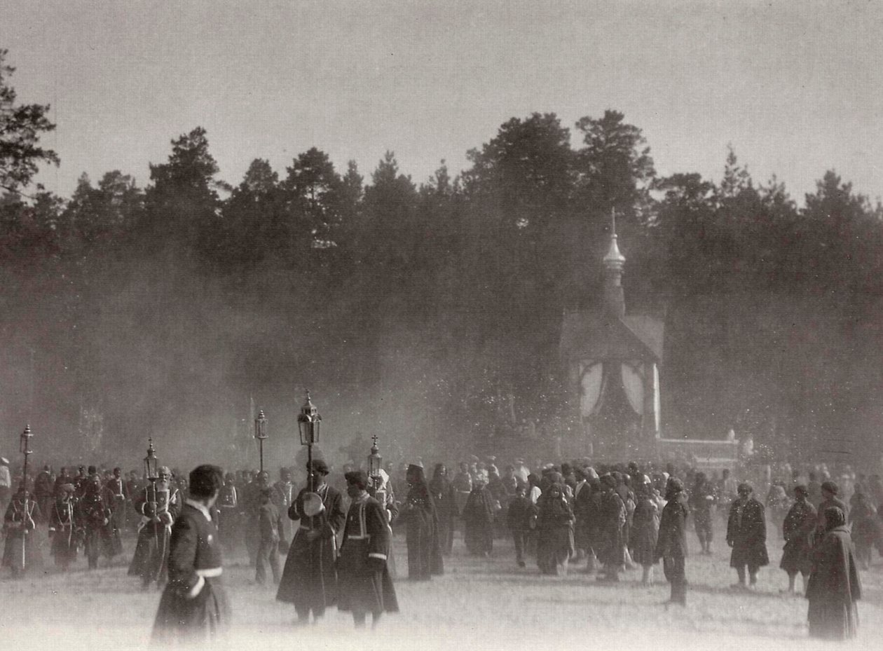 Processione di Pasqua, Monastero di Sarov, Russia, 1903 da K. von Hahn