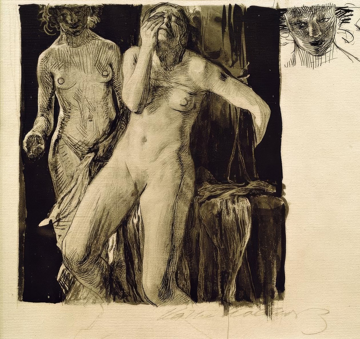 Studio di nudo per La vita da Käthe Kollwitz
