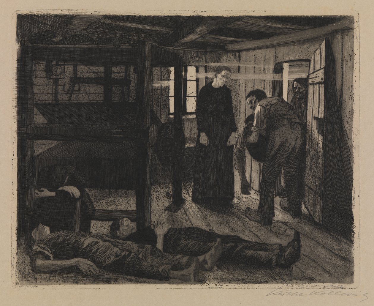 Una rivolta dei tessitori - Fine da Käthe Kollwitz