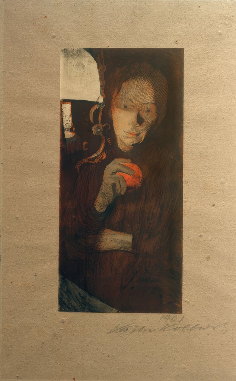 Donna con arancia da Käthe Kollwitz